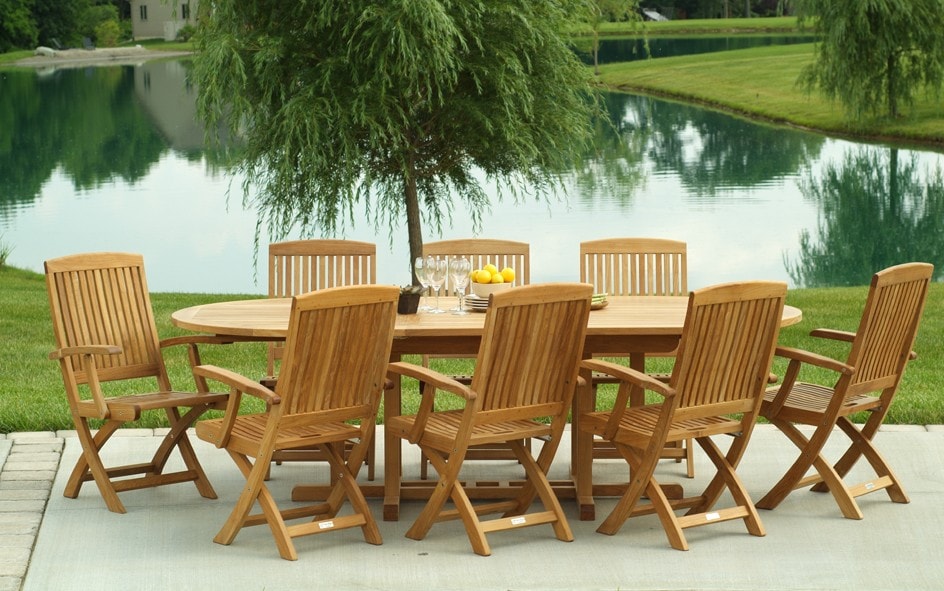 Braxton Folding Teak Arm Chair view 5