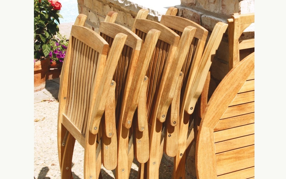 Braxton Folding Teak Arm Chair view 6