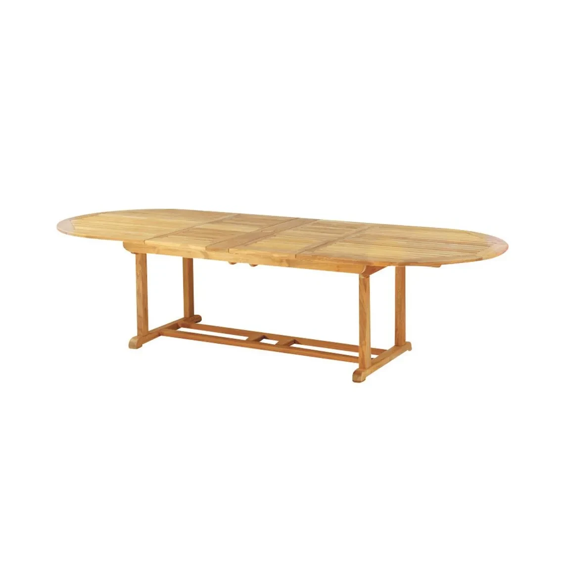 Essex 80"–114" Teak Extending Oval Dining Table