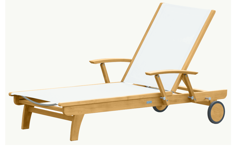 Riviera Teak Adjustable Sling Lounger