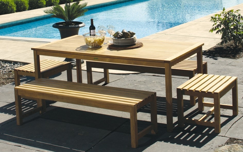 Brunswick 36" Teak Square Dining Table view 2