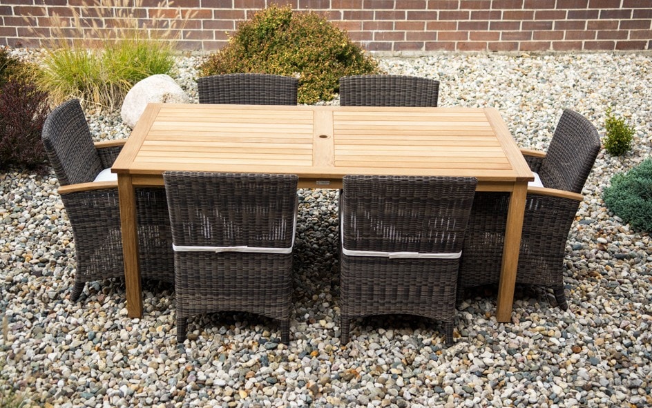 Brunswick 72" Teak Rectangular Dining Table view 2