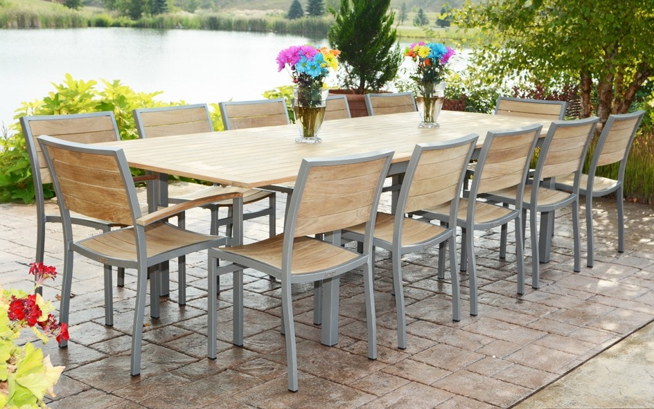 SoHo 115" Teak Extension Dining Table view 2